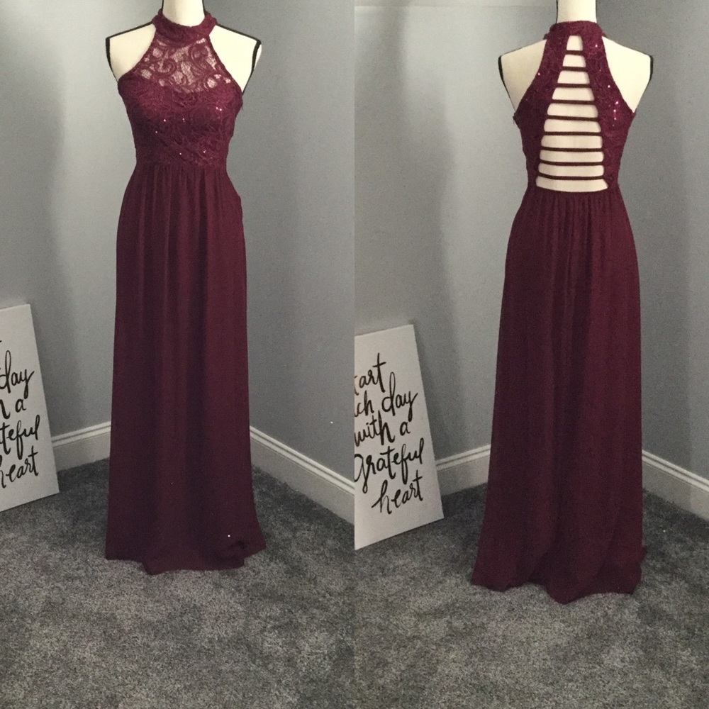Burgundy gown